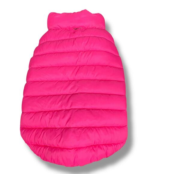 Novogratz Dog Sz Large Puffer Vest Jacket Coat Pink Animal Print Reversible Pink - Picture 3 of 12